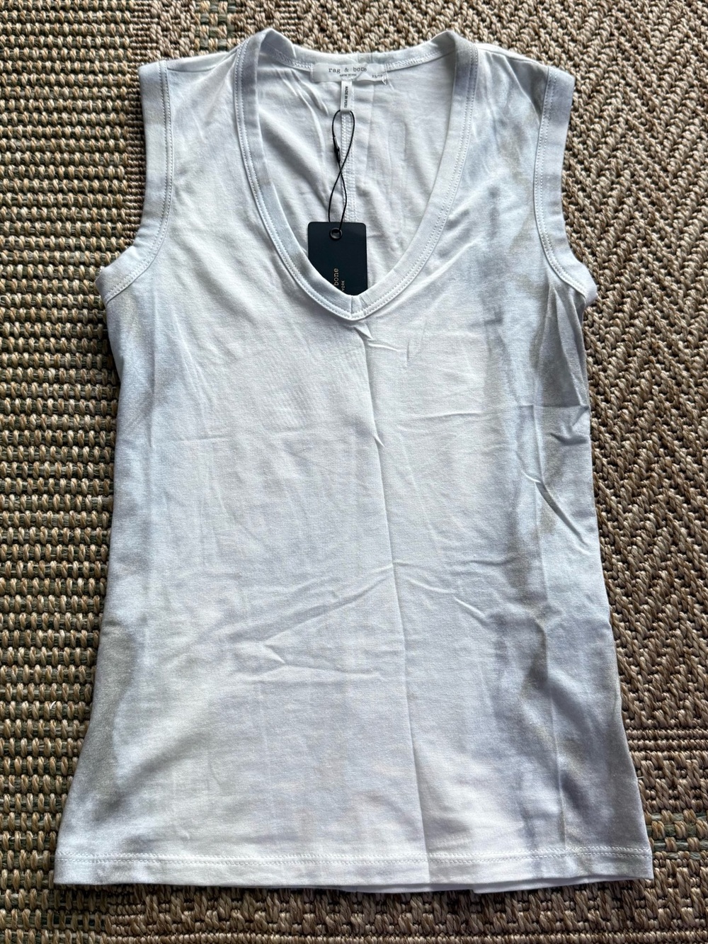 Reg & Bone Lucy Vee Tank Top in Seafoam
